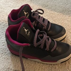 Air Jordan Black and Pink Sneakers